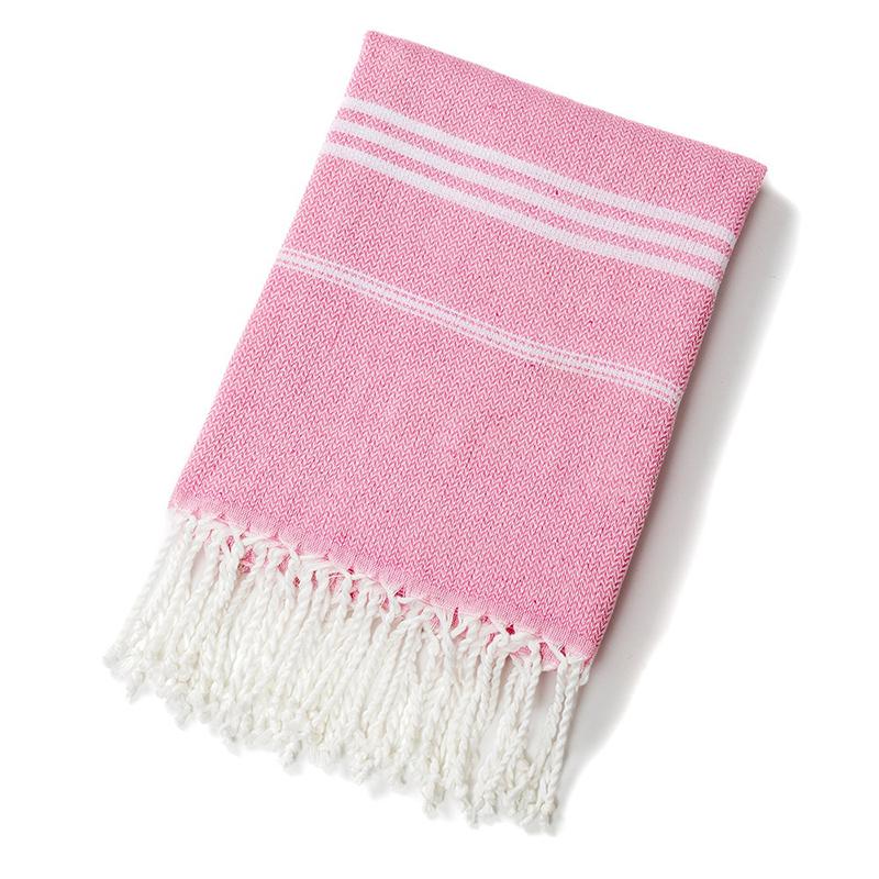 Cotton Striped Turkish Sports Bath Towel With Tassels Travel Gym Camping Sauna Beach Pool Blanket Absorbent Easy Care
