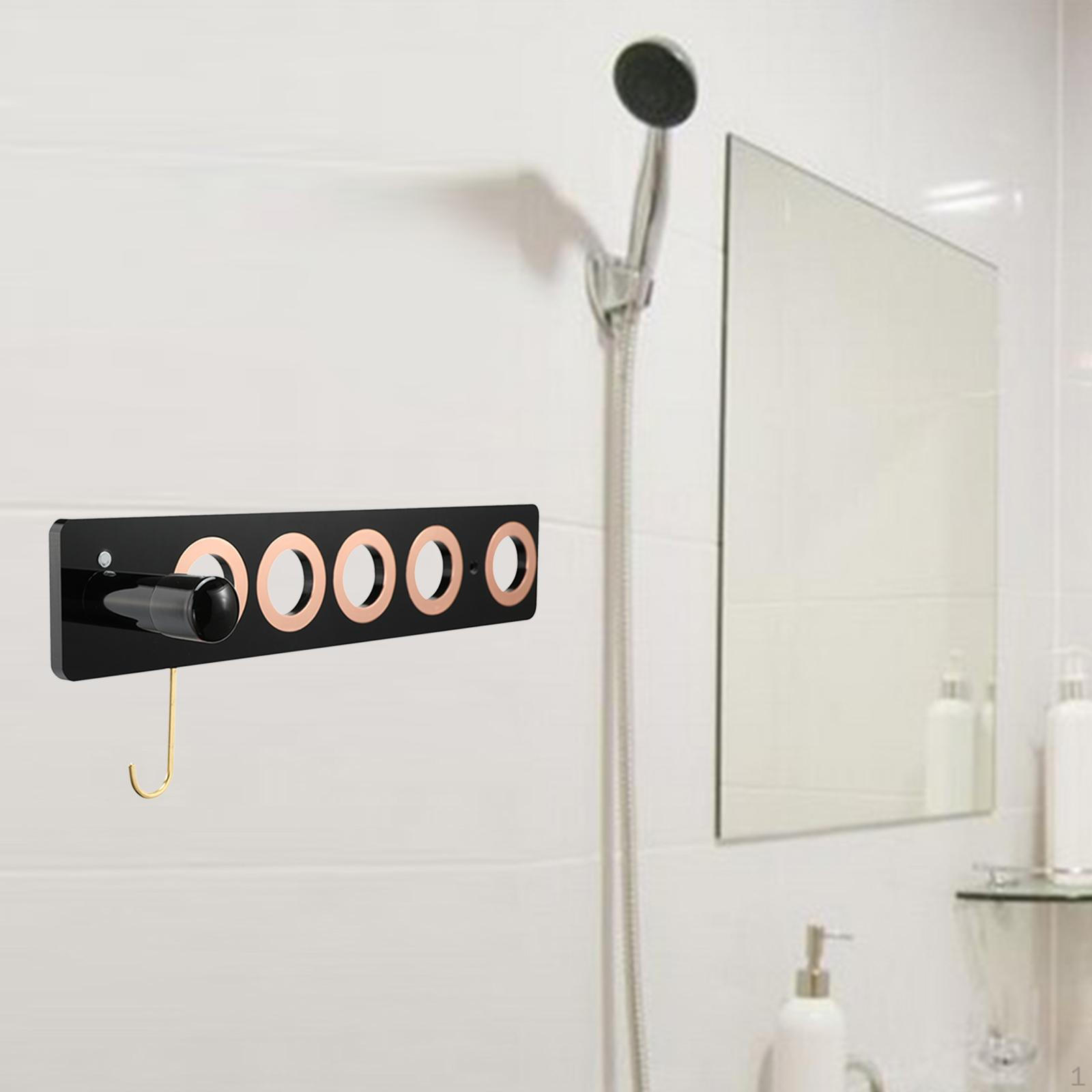 

Wall Mount Hair Dryer er Bathroom Bracket Stand Hanger for Nozzle black