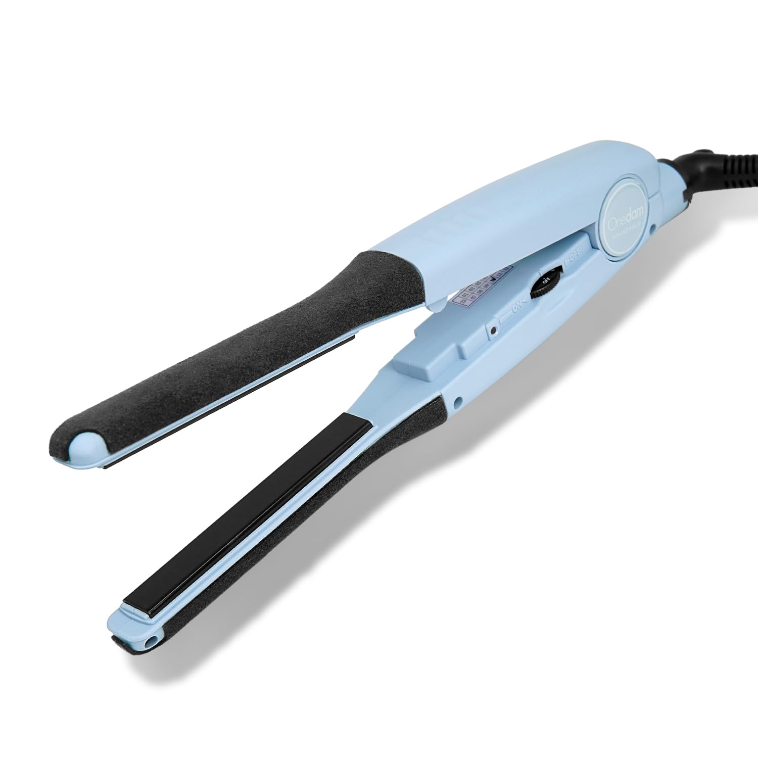 

OneDam Men s Straightening Iron, Slim, 11mm, Automatic Power Off, Silicone Cover Included, Light Blue