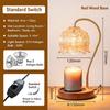 Marble Wax Melt Warmer Lamp, Flameless Scented Candle Melter Lamp With Timer, Retro American Style Aroma Diffuser Night Light For Bedroom Living Room