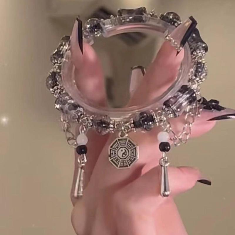 Retro Chinese Style Bamboo Joint Bracelet For Women Men Blessing Beading Chain Bangle Couple Bracelet Jewelry Accessories Gifts