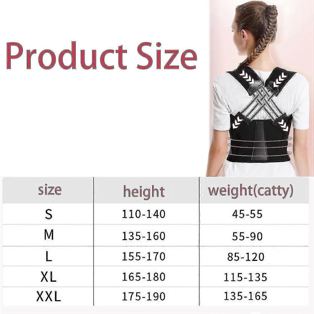 Adjustable Back Posture Belt Office Home Gym Unisex, Back Straightener Posture Corrector, Back Brace For Posture