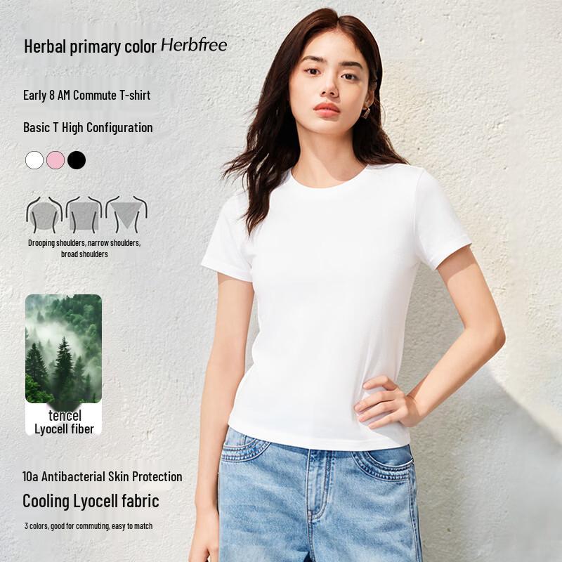Women s Tencel Lyocell Cool Short Sleeve T-Shirt XL белый