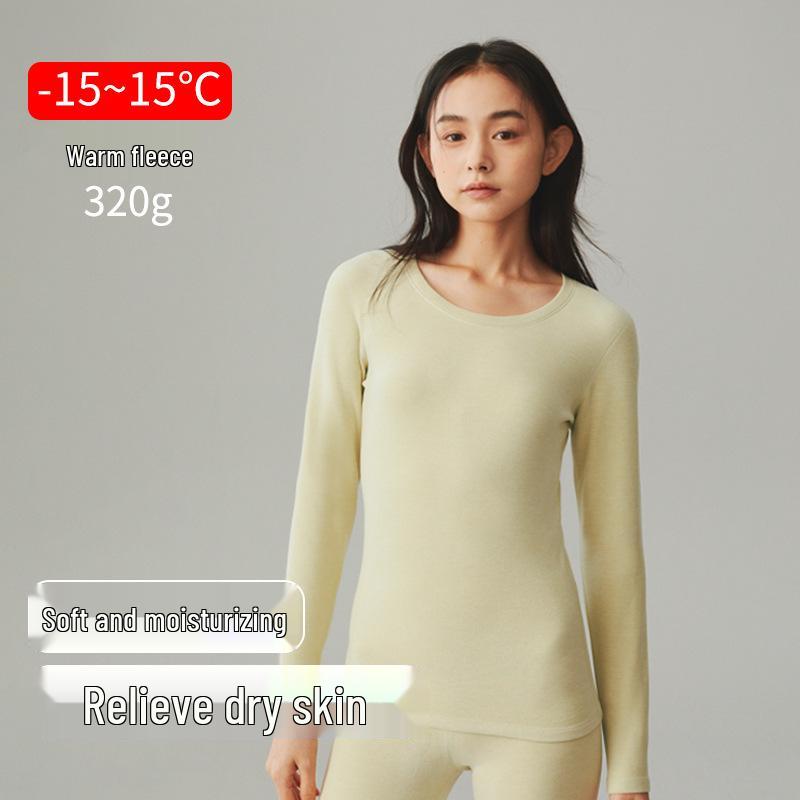 Women's Extra Thick Fleece-Lined Acrylic Thermal Base Layer Top