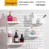 Pegboard Wall Organizer - No-Drill DIY Storage Shelf for Study Room or Desk