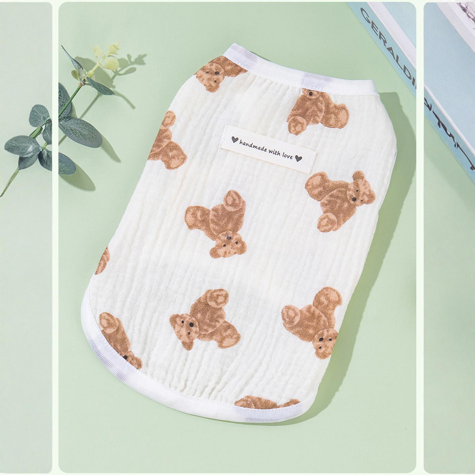 

Pet Summer Cotton Clothes: Sleeveless Sun-Protective Vest For & Dog S