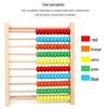 Massivholz-Abakus für die frühe mathematische Bildung - Montessori-Zählperlenrahmen Lernspielzeug für Kinder