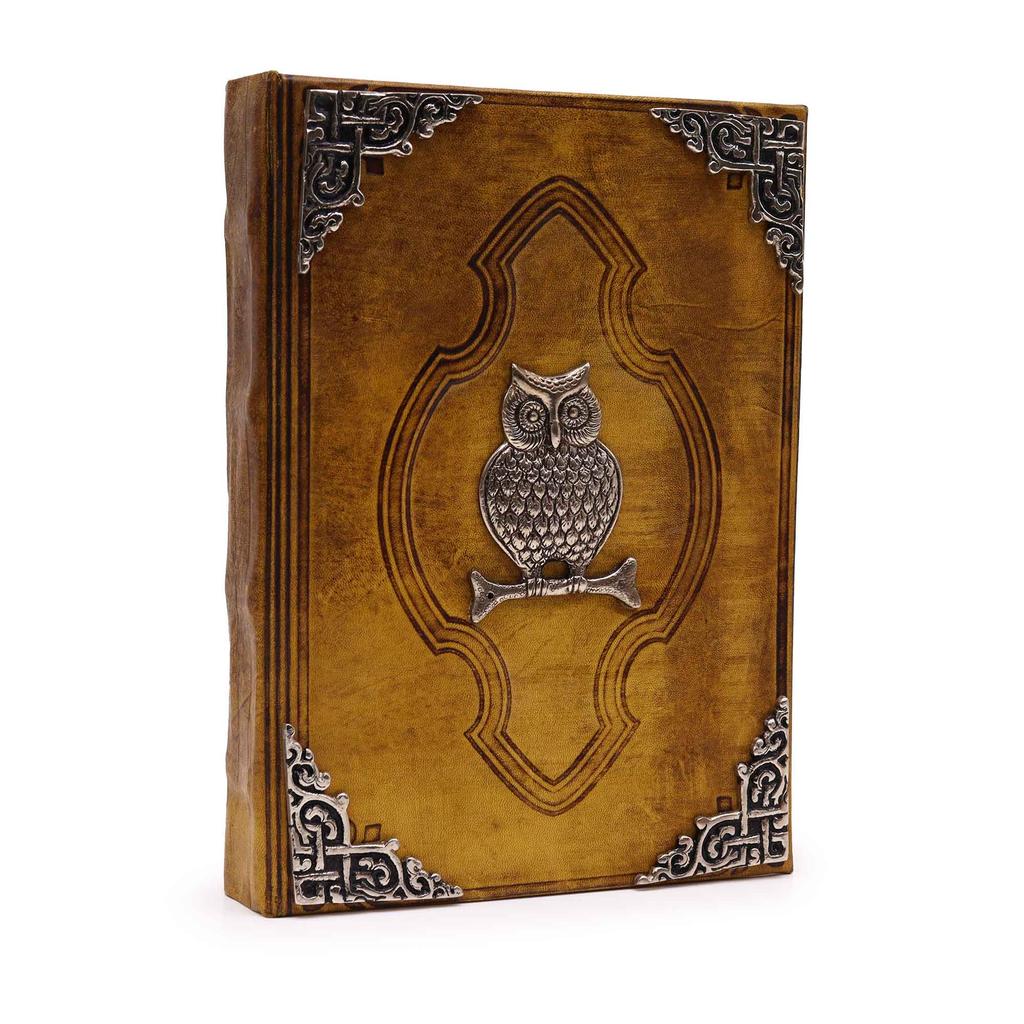 Notebook Owl Cover 200 Pages Deckle Edges 26x18cm