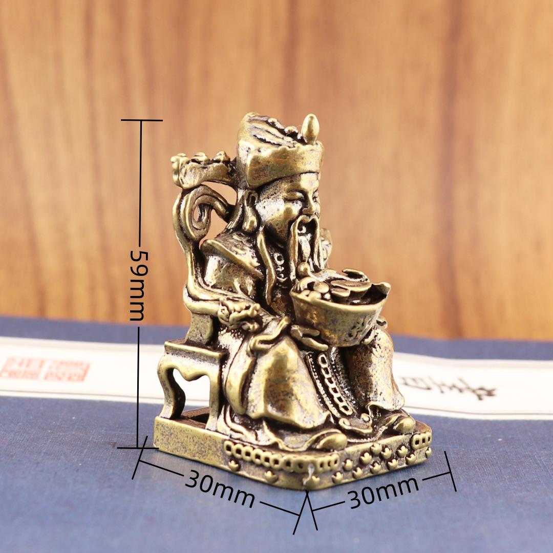 

Бронзовая статуя Бога богатства: Креативный дизайн слитка для декора дома или офиса