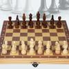 Magnetic Wooden Chess Board Set Folding International Chess Game 11.4x11.4in with Crafted Chess