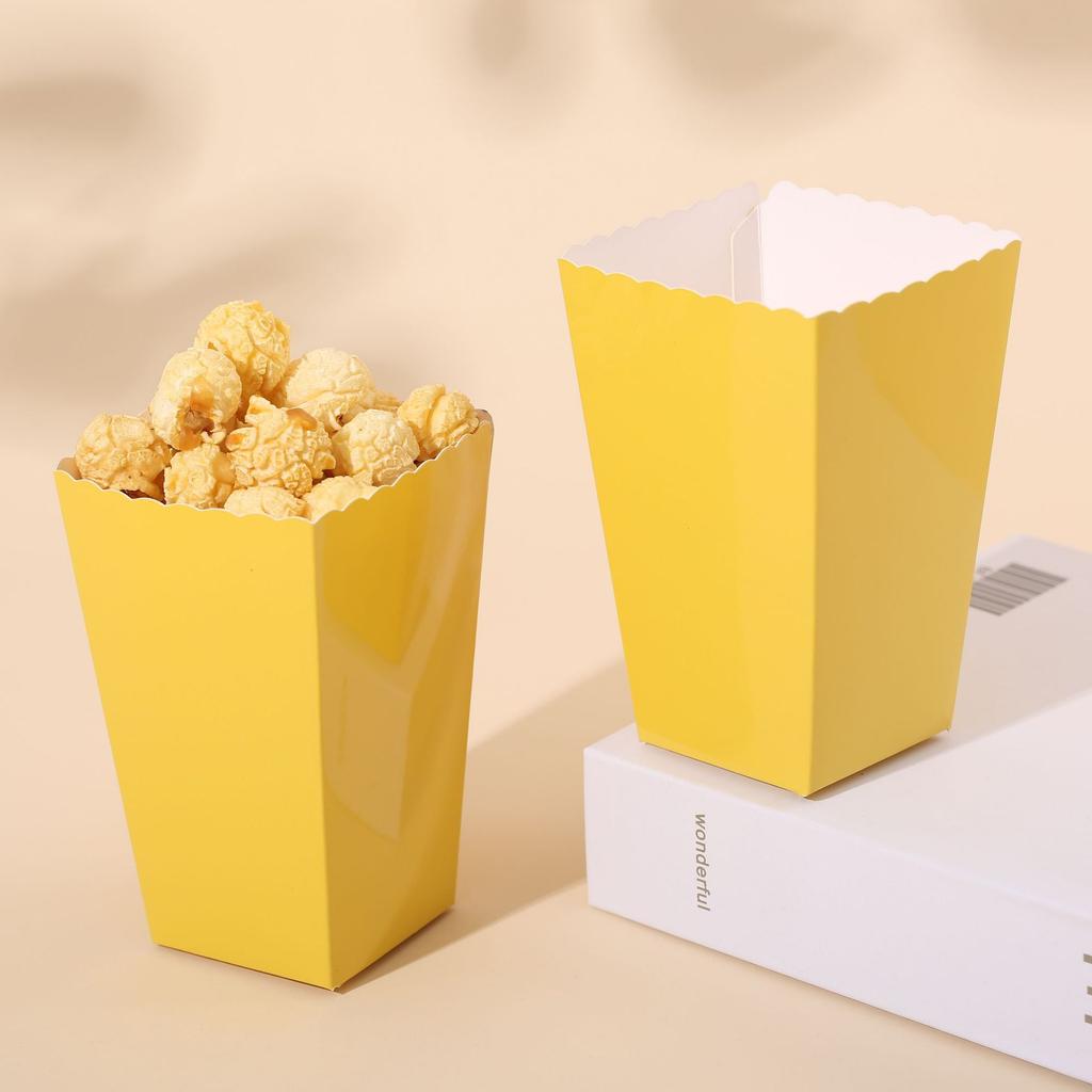 5x7x11.5cm Paper Candy Cartons Popcorn Box Party Supplies Pure Popcorn Boxes Snacks Food Tub Wedding Kids Birthday Supplies Disposable Dinnerware