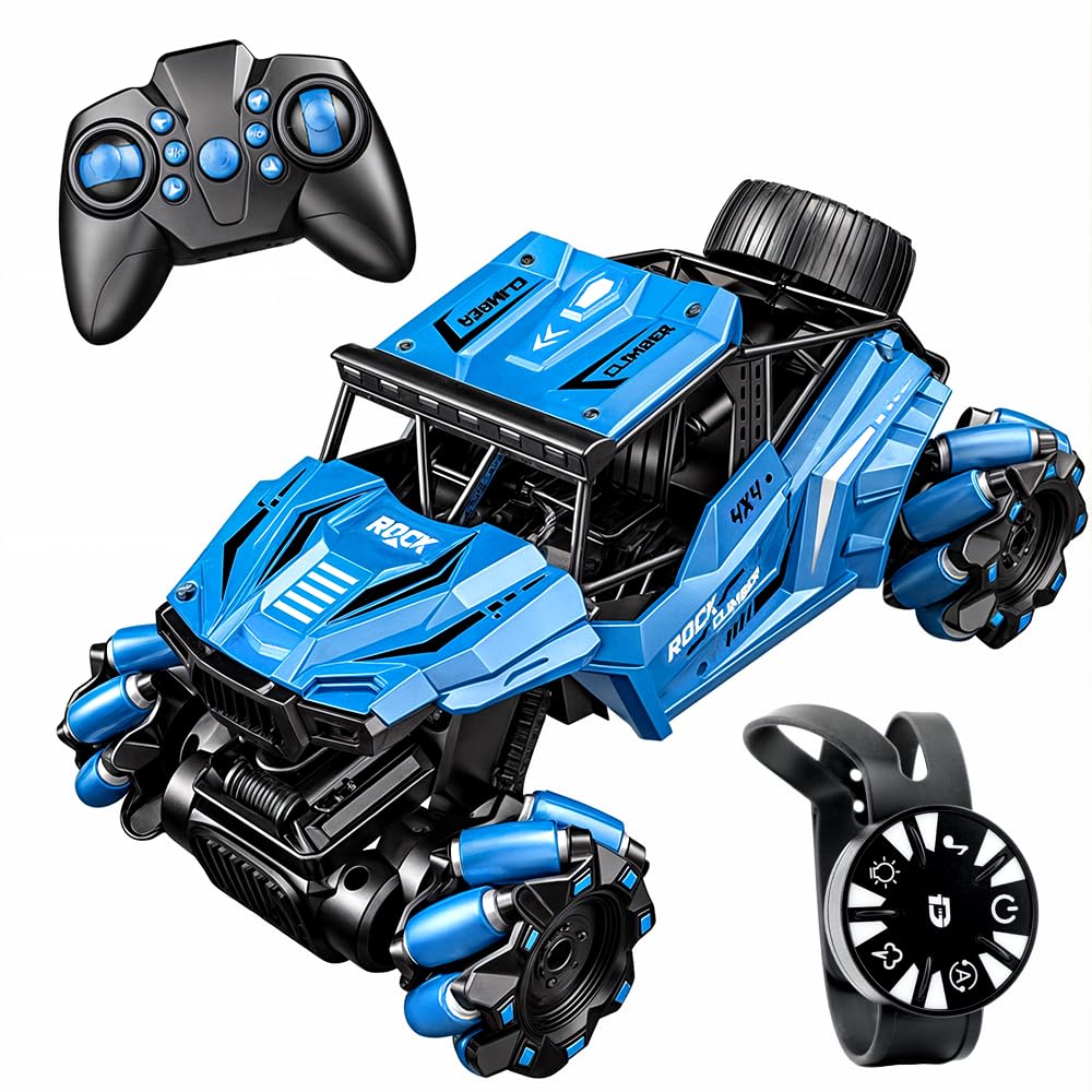 FlyCreat Радиоуправляемая машина для детей, Внедорожник для дрифта, Трюковая машина, Машина на пульте управления, Внедорожная радиоуправляемая машина, Радиоуправляемая машина для мальчиков, Вращение на 360°, 2,4 ГГц,