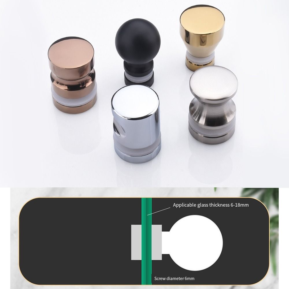 Double Side 304 Stainless Steel Door Knob Puller Silver/Black Sliding Door Pulls Gate Handle  Home