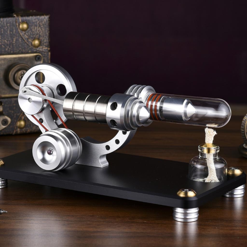 Alternator silnika Stirlinga na gorące powietrze Ze stopu aluminium Silnik spalinowy Fizyka Nauka Kolekcja edukacyjna Dekoracja stołu