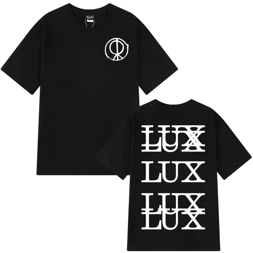 

Singer Rosalía LUX TRACKLIST Vintage Graphic Tshirts Men Women Harajuku T-shirt Summer Cotton Fashion Loose Casual T-shirts T... S разноцветный