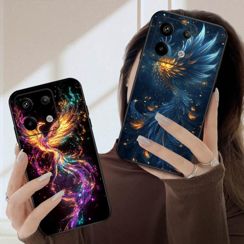 Cartoon Phoenix For Redmi Note 10 11 Note12S 12 13 14 Pro Plus 5G 14S 4G 13ProPlus 9S 9 P ro 13C 14C silicone soft phone case