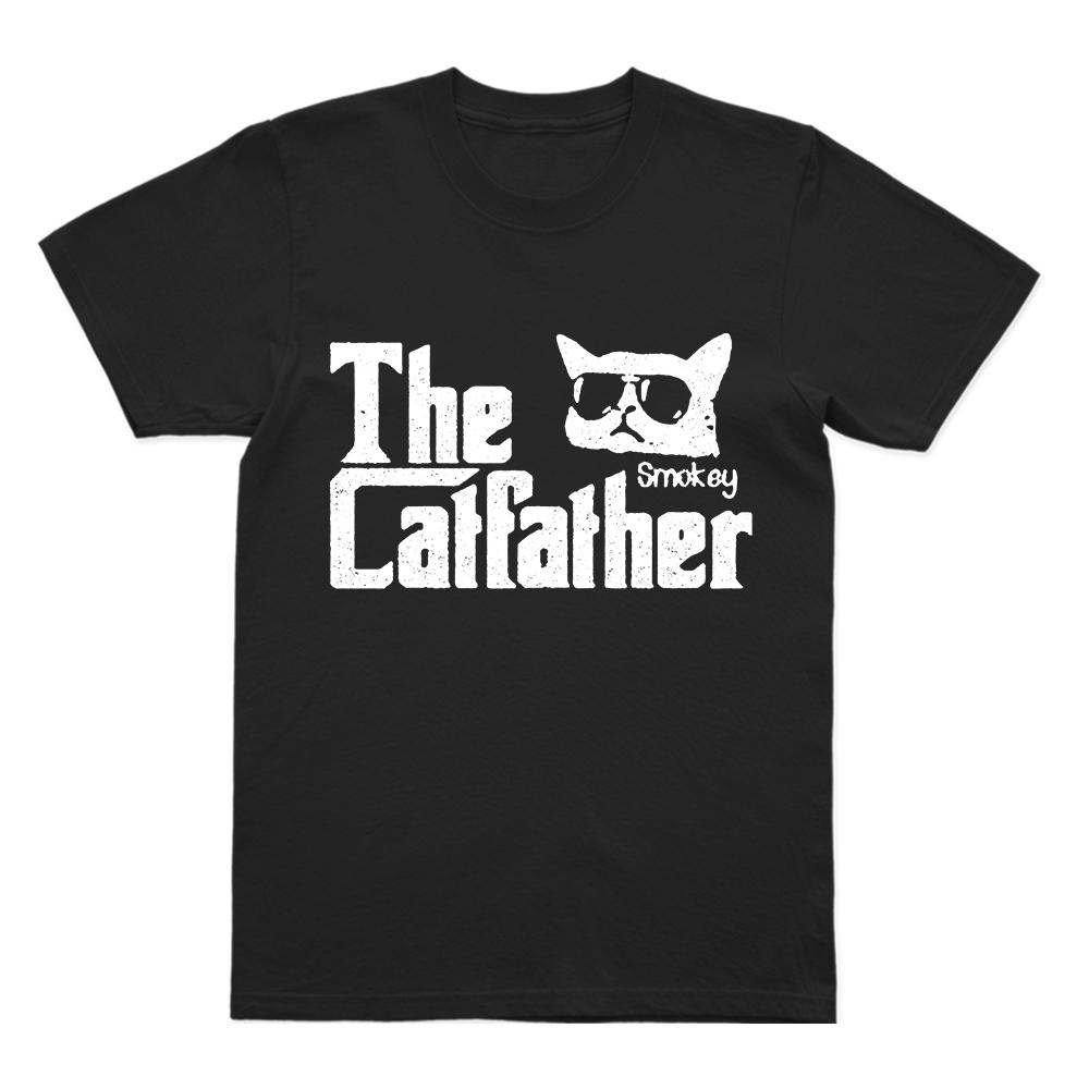 

Coolmind U0129-T2 Exclusive Graphic Cat Print Men T Shirt Casual Funny Cat Print Men Tshirt Cool 100% Cotton Unisex Tee Shirts S