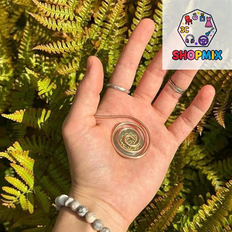 Verstellbarer Kupfer Handflächenring Tragbar Handgefertigt Reiki Energie Spirale Handring Schmuckzubehör Kupfer Manschette