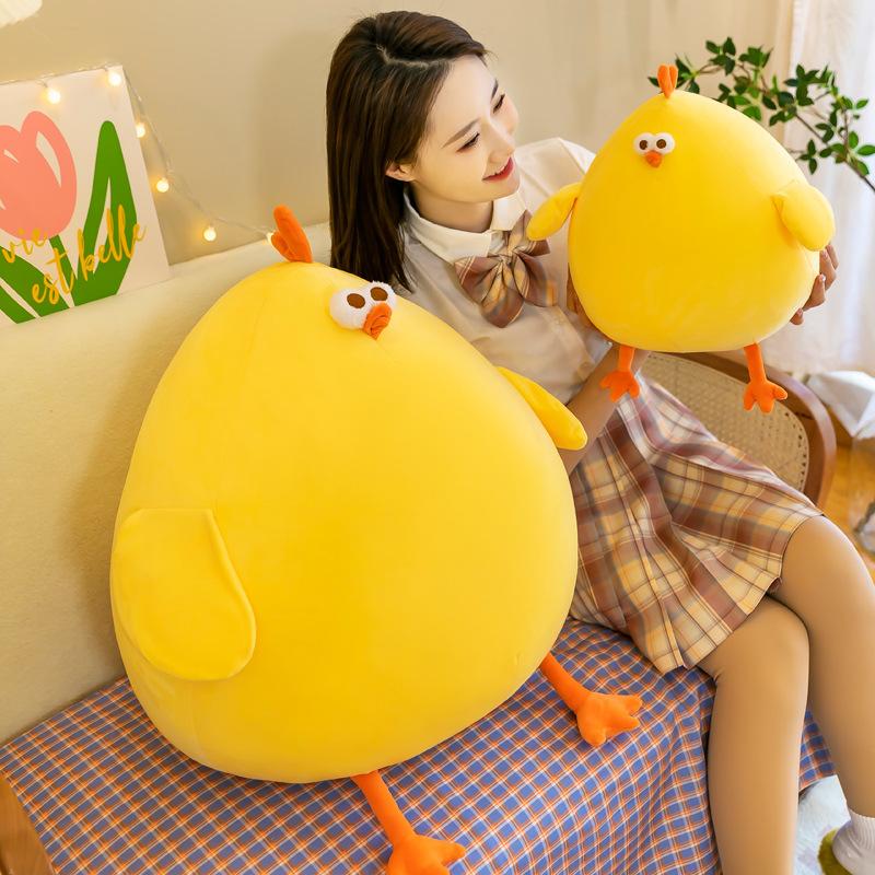 Funny Fat Chicken Plush Toys Pillow Soft Simulation Cute Plushie Dolls Neck Pillow Stuffed Animal For Boys Girls Festival Gifts