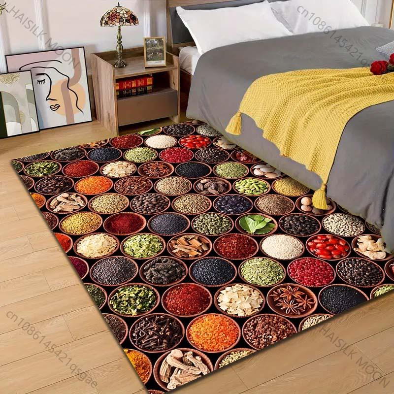 

Multiple sizes Colorful spices arranged Carpet for Living Room Bedroom Sofa Home Decor Rus Non-slip Floor Mat Luxury Gift 40cm x 60cm