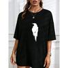 Weißes T-Shirt mit Adlerdruck für Freizeitkleidung