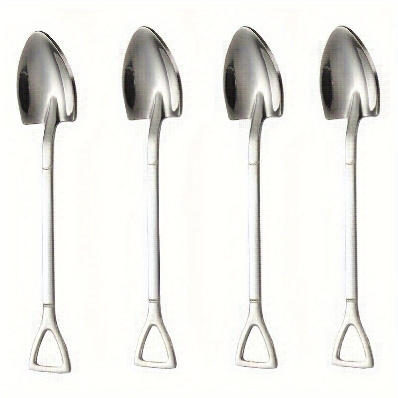 Stainless Steel Coffee Spoon Set - Creative Shovel Shape for Tea, Ice Cream & Dessert, Tableware Cutlery Set