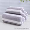 Coral Fleece Double-Sided Striped Bath Towel, Thick & Soft for Adults & Children