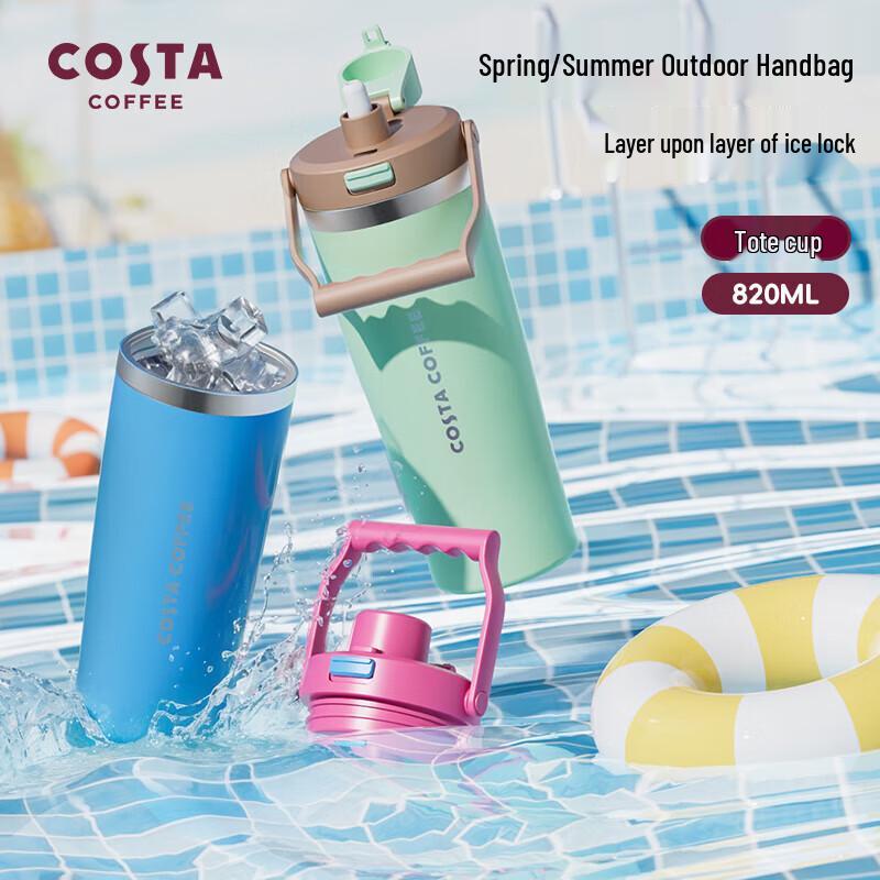 COSTA Large Capacity Portable Insulated Mug with Handle