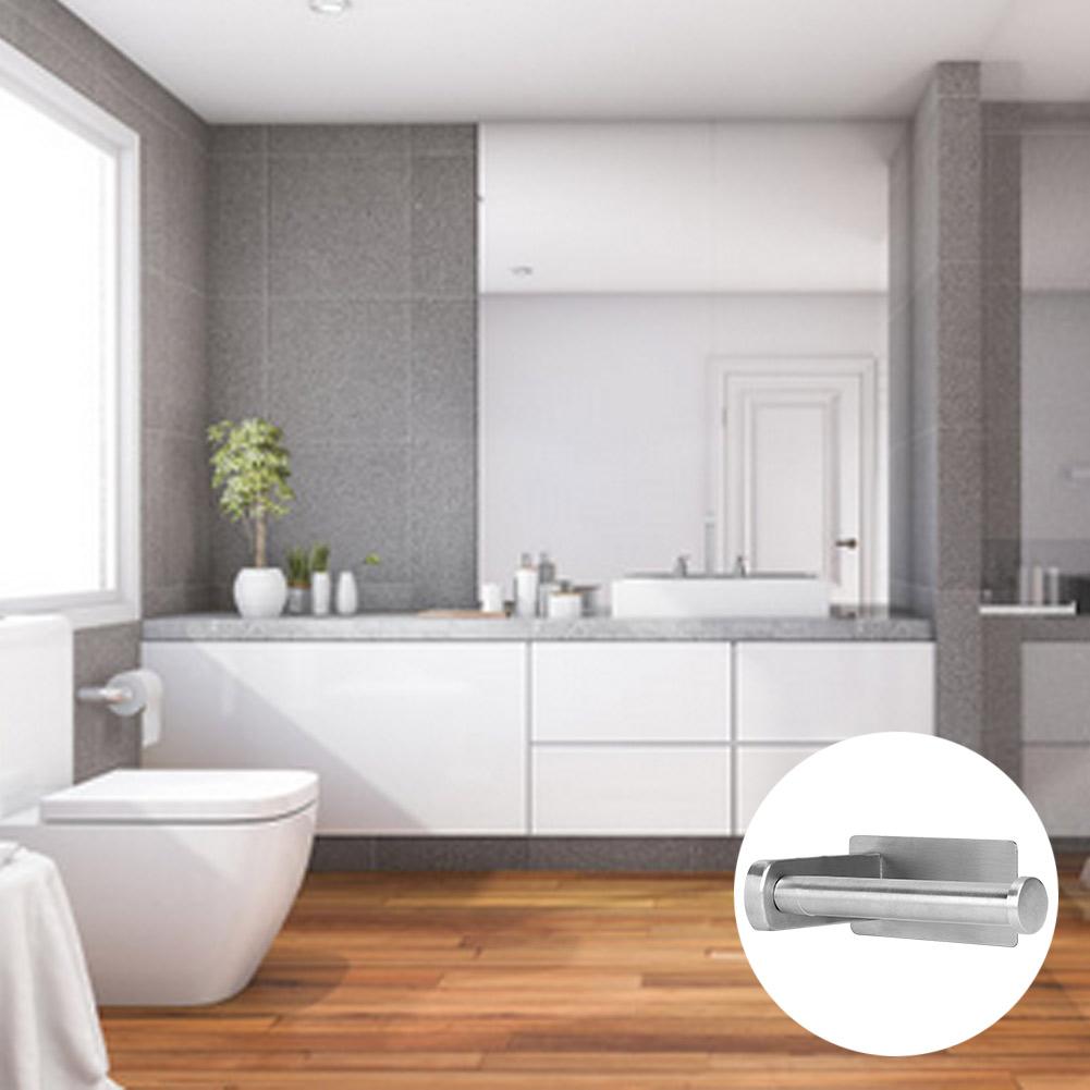 304 Stainless Steel Self Adhesive Toilet Paper Holder Tissue Rack Bathroom Accessory
