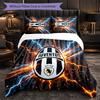 Set Lenzuola Juventus FC Modello 3 Pezzi Morbida Copripiumino in Microfibra con Federe per Camera da Letto