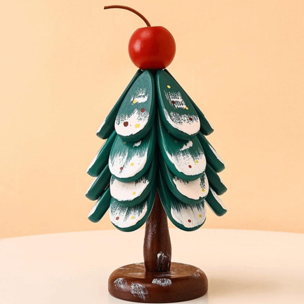 Non-Slip Base Christmas Tree Coasters Foldable Dish Mats Christmas Gift Bowl Mats  Christmas Party