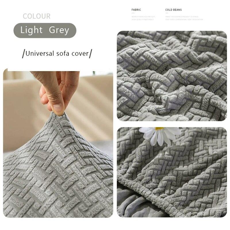Elastischer weicher Sofa-Sitzkissenbezug, Winter-Jacquard, Anti-Staub-Dekor, Couchbezüge, Ecksofa-Schonbezug für Wohnzimmer, Haustiere
