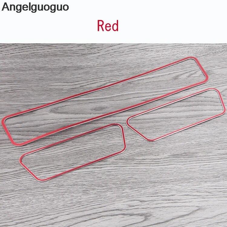 3PCS AC Outlet Trim Air Outlet Frame Stickers Covers For BMW 3 Series E90 2005-2012 ( Red, Silver Option)