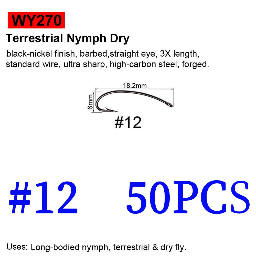 

Bimoo черные никелевые крючки из углеродистой стали с колючками для привязывания мушек, длинные стримеры Nymph, сухие и влажные крючки для мушки для ловли форели, окуня