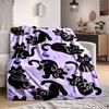 1pc Black Cat Pattern Blanket Warm,Perfect for Camping And Travel, Making It a Great Gift for Any Season Yy250904164
