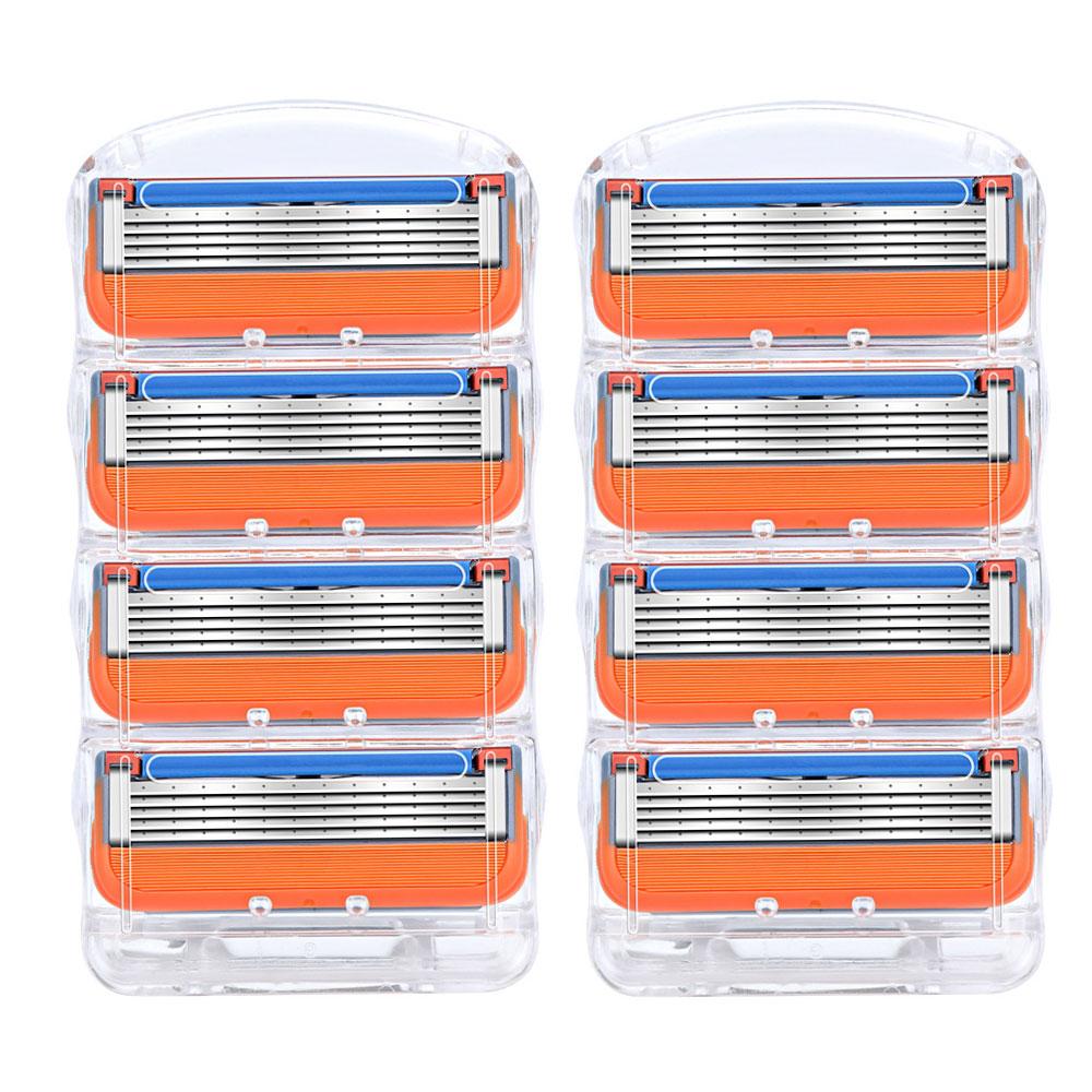 Holicí žiletky pro Fusione 5 Kazet na holicí strojky Rovné žiletky Pouzdro na holení vousů Vyměnitelné hlavy pro muže