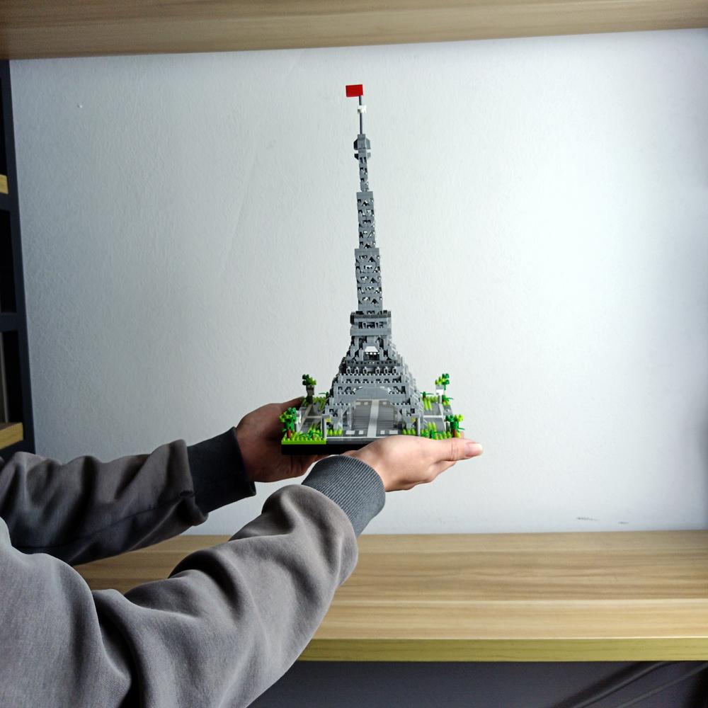 France Pride Paris Eiffel Tower Micro Mini Building Blocks 3 Size Choice Adult Puzzle Toy Kit Assemble Brick Gift Architecture Model