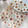 New Arrival Koi Fish & Gold Flower Nail Art Stickers - Wealth Attraction & French Flower Designs for Wearable Nail Decorations