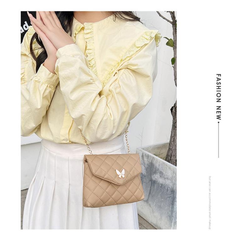 Embroidered Square Shoulder Bag - Korean-Style Crossbody Purse for Women