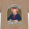 Fight Oligarchy Boycott Billionaires Retro Vintage T Shirt Washed Breathable Stretched Streetwear Comfortable Homme Vintage