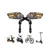 2pcs HD Wide Angle Bike Rearview Mirrors - 360° Adjustable, Fit for Electric Scooters, Ebikes, Motorcycles & Mountain Bikes