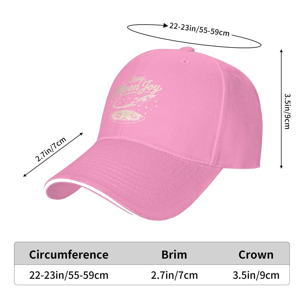 Summer Copy Moon Joy Baseball Cap  Kpop Rock Y2k Cute Print Sun Trucker Hat Women Men Adjustable Snapback Cap
