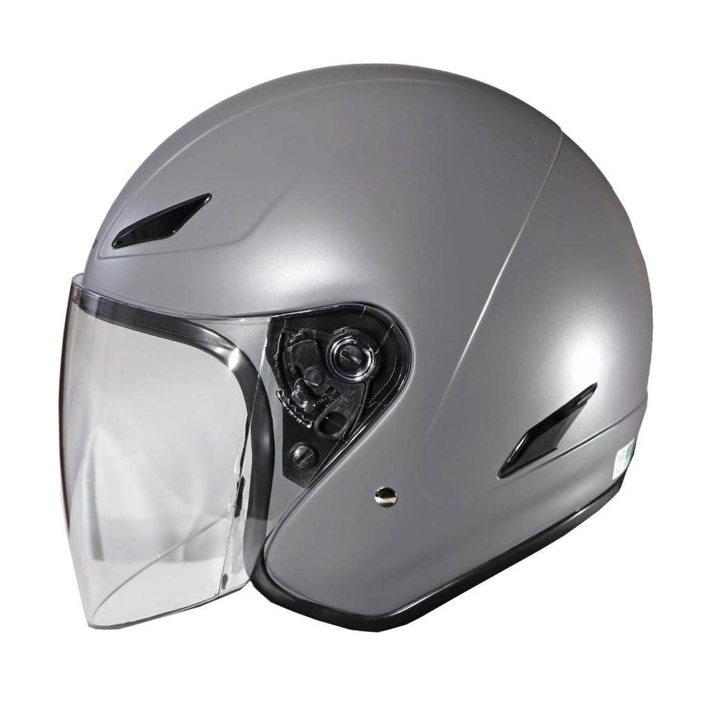 MOTO BASE Motorcycle Helmet Standard Open Face Jet Helmet Army Gray XL SG/PSC MBHL-SJ01