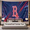 Benutzerdefinierte Namens-Text-Wandteppich Boston Red Sox Personalisierter Polyester-Wandteppich für Schlafzimmer und Zimmer
