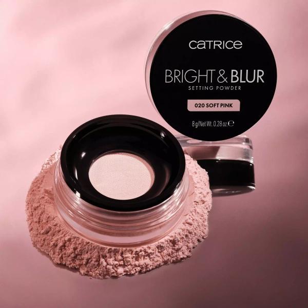 Catrice Bright & Blur Setting Powder Puder Sypki 020 Soft Pink 8G