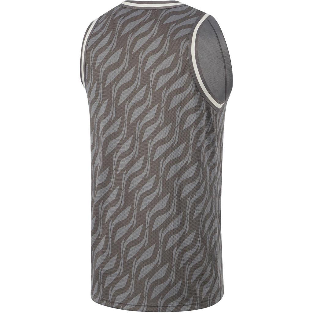 Li Ning CBA Series Round Neck Pullover Full Print Vest Mid Waist Full Print Shorts Casual Sports Set Men sets Road-Gray Asphalt-Gray AATU011-7