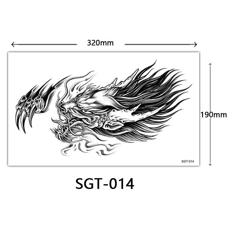 Flower Chest Tattoo Sticker, Chest Tattoo Sticker, Color Half Nail Large Picture Tattoo Sticker