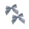 Super Gentle and Versatile  Milk Blue Lace Bow Hair Band Clip Double Ponytail Hair Tie Girl Hair Tie