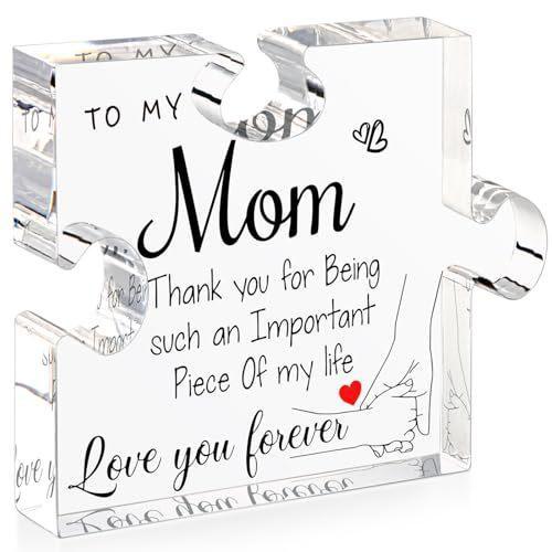 1pc Acrylic Puzzle Mother's Day Gift Transparent Decoration Home Office Desktop Decoration