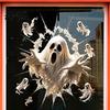 Holiday Party Decorations Halloween Window Stickers, Removable Static Cling Decals with Pumpkin Ghost Witch Clings Patterns, Scary Atmosphere